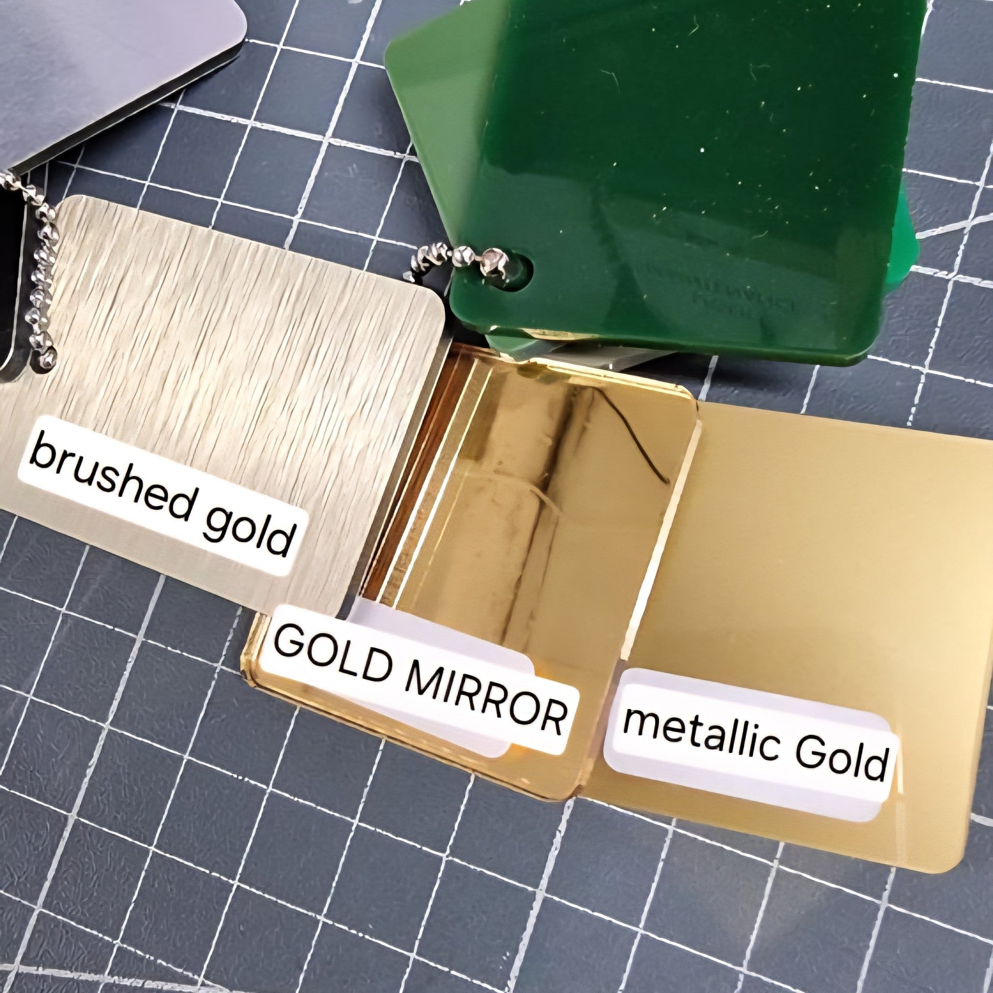 Custom Order - KARINABEAUTYHUB - "GOLD MIRROR" acrylic - 100cm wide - Double Sided Tape
