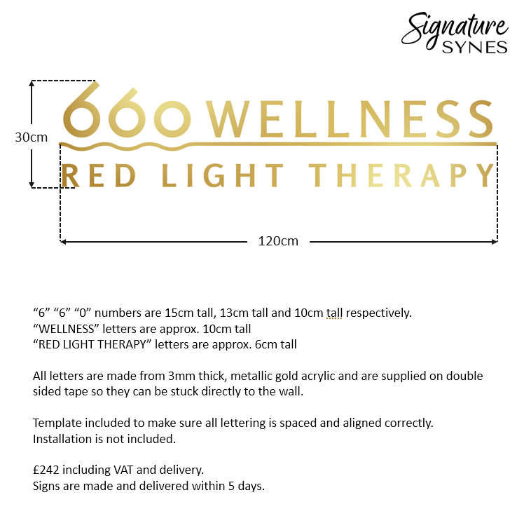 Custom Order - 660 WELLNESS - "metallic gold" - 120cm wide - Double Sided Tape