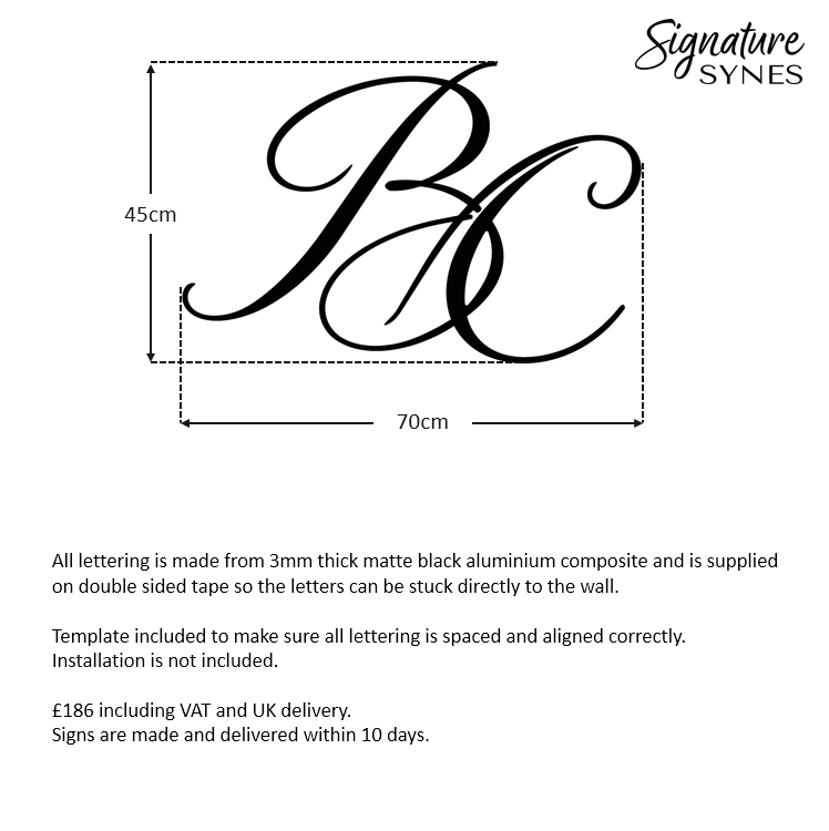 Custom Order - BC - Matte black aluminium composite - 70cm wide - Double Sided Tape