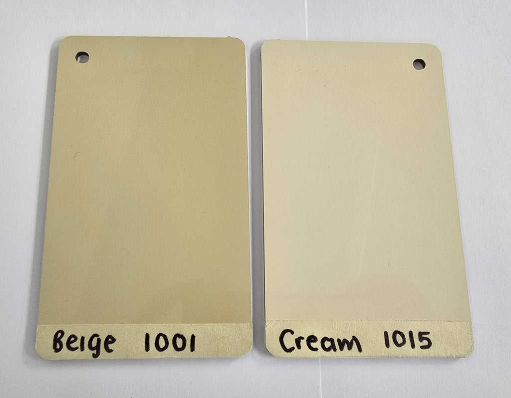 Custom Order - KICO - 130cm wide - matte cream aluminium composite - raised lettering