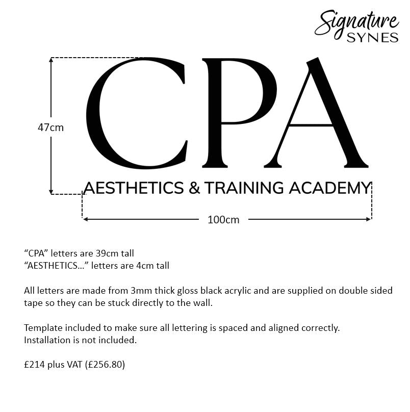 Custom Order - CPA - gloss black - 100cm wide - Double Sided Tape