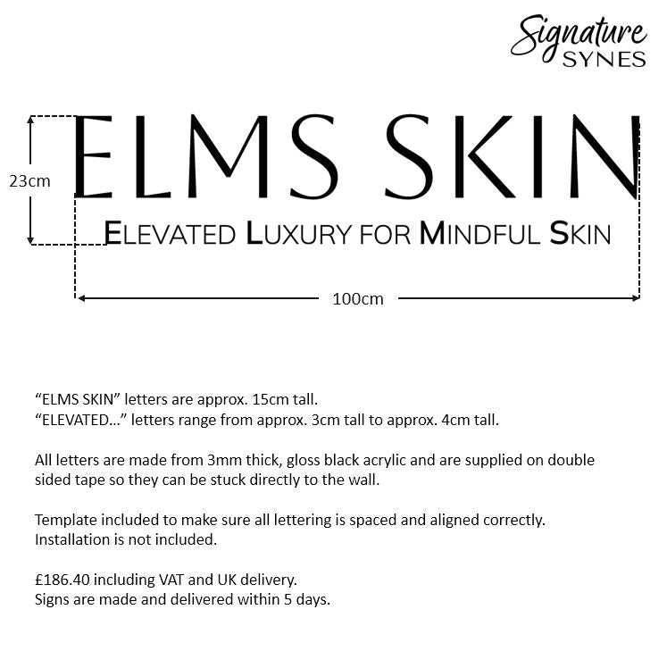 Custom Order - ELMS SKIN - gloss black - 100cm wide - Double Sided Tape