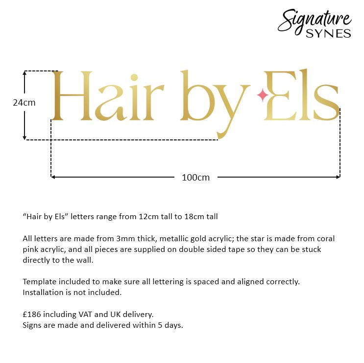 Custom Order - Hair by Els - "metallic gold" - 100cm wide - Double Sided Tape