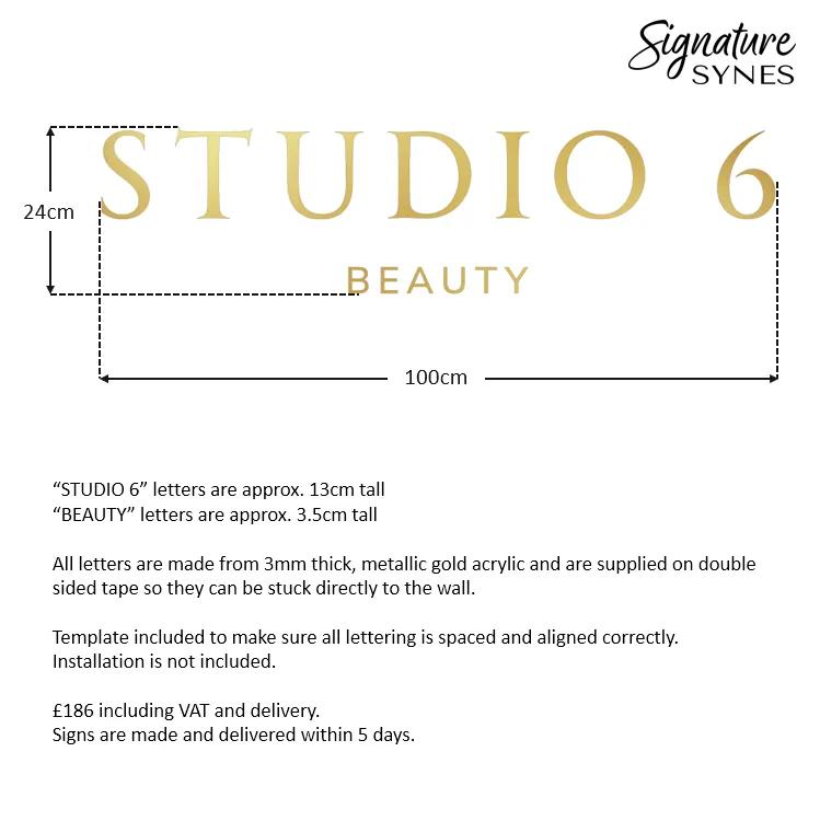 Custom Order - STUDIO 6 - "metallic gold" - 100cm wide - Double Sided Tape