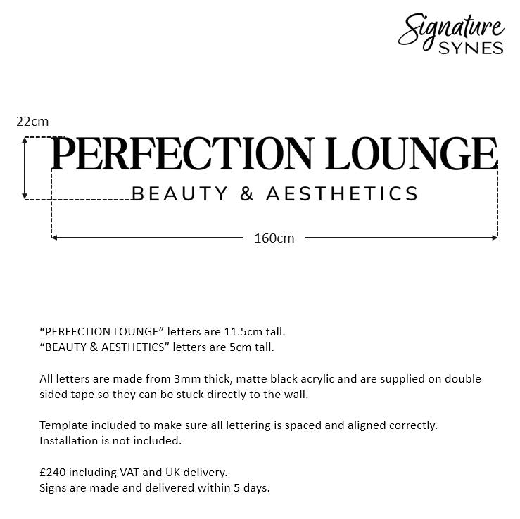 Custom Order - PERFECTION LOUNGE - Matte black - 160cm wide - Double Sided Tape