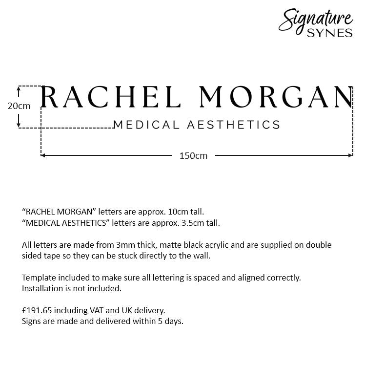 Custom Order - RACHEL MORGAN - Matte black - 150cm wide - Double Sided Tape