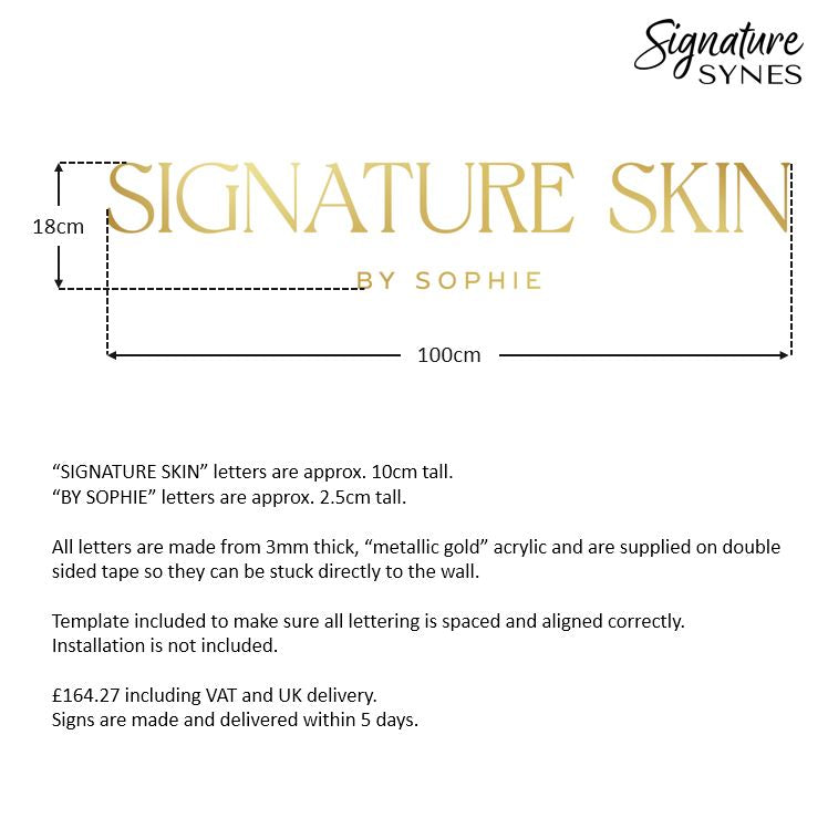 Custom Order - SIGNATURE SKIN - "metallic gold" - 100cm wide - Double Sided Tape