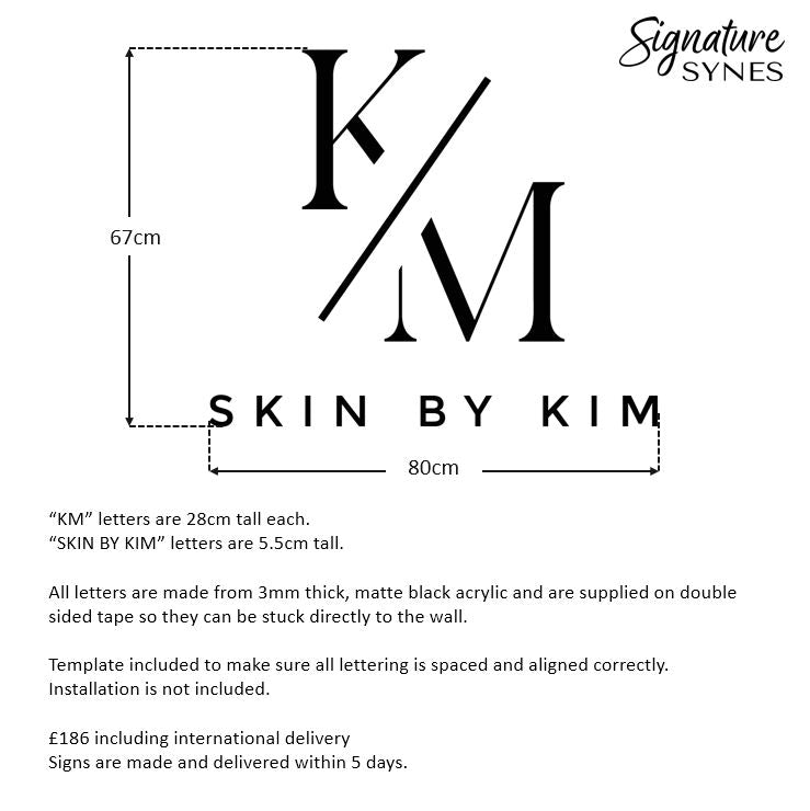 Custom Order - KM SKIN BY KIM - matte black - 80cm wide - Double Sided Tape