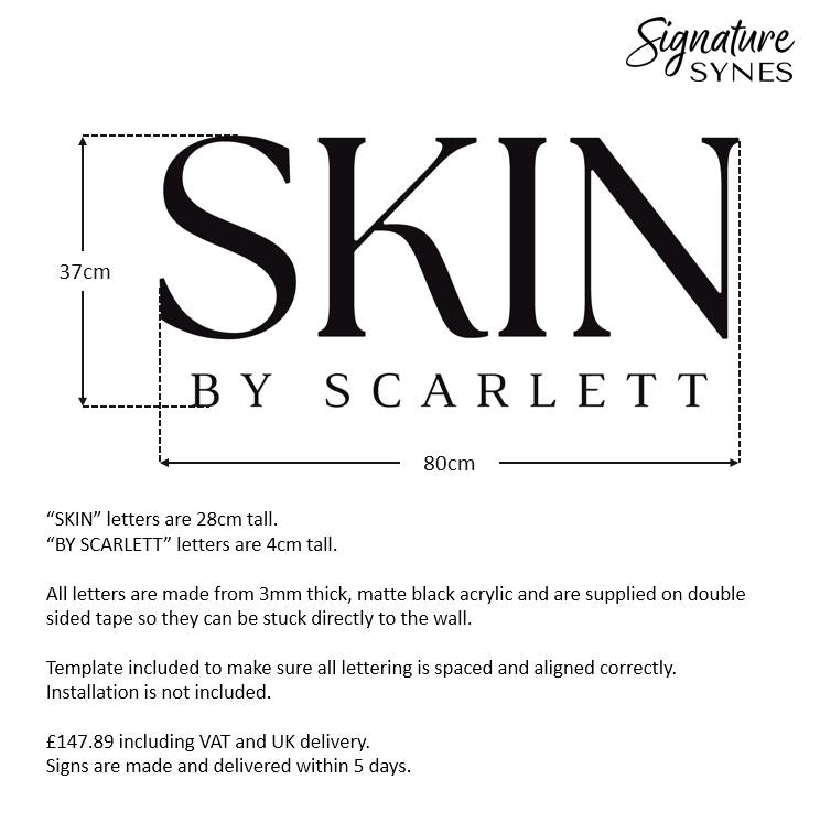 Custom Order - SKIN BY SCARLETT - matte black - 80cm wide - Double Sided Tape