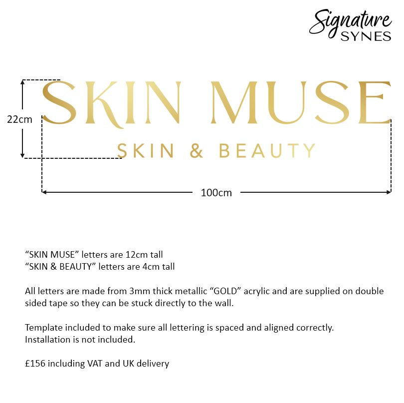 Custom Order - SKIN MUSE - metallic "GOLD" - 100cm wide - Double Sided Tape