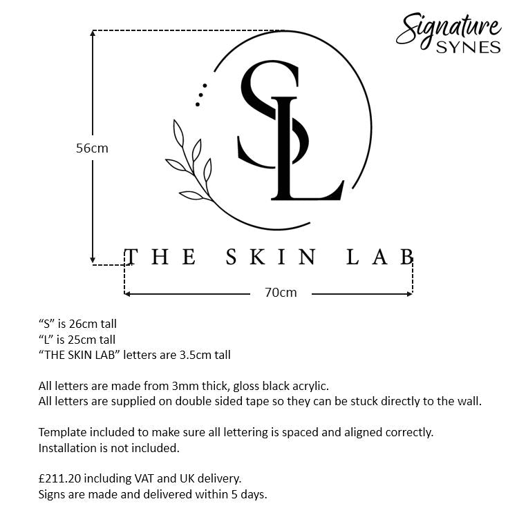 Custom Order - SL THE SKIN LAB - gloss black - 70cm wide - Double Sided Tape