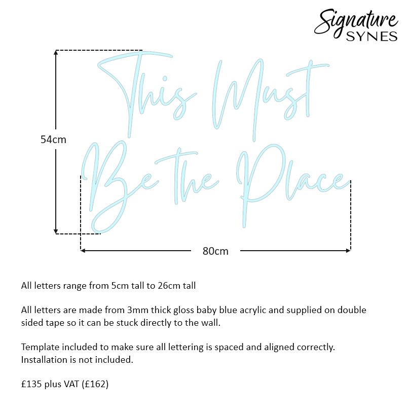 Custom Order - Rebecca Slane - gloss white + mirror silver (x6 signs) - 120cm wide - Standoffs + Double Sided Tape