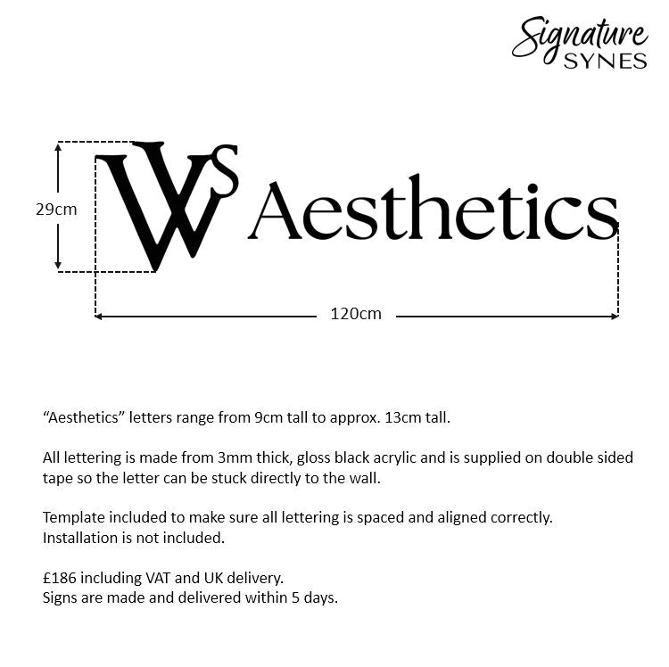 Custom Order - VVS Aesthetics - Gloss black - 120cm wide - Double Sided Tape