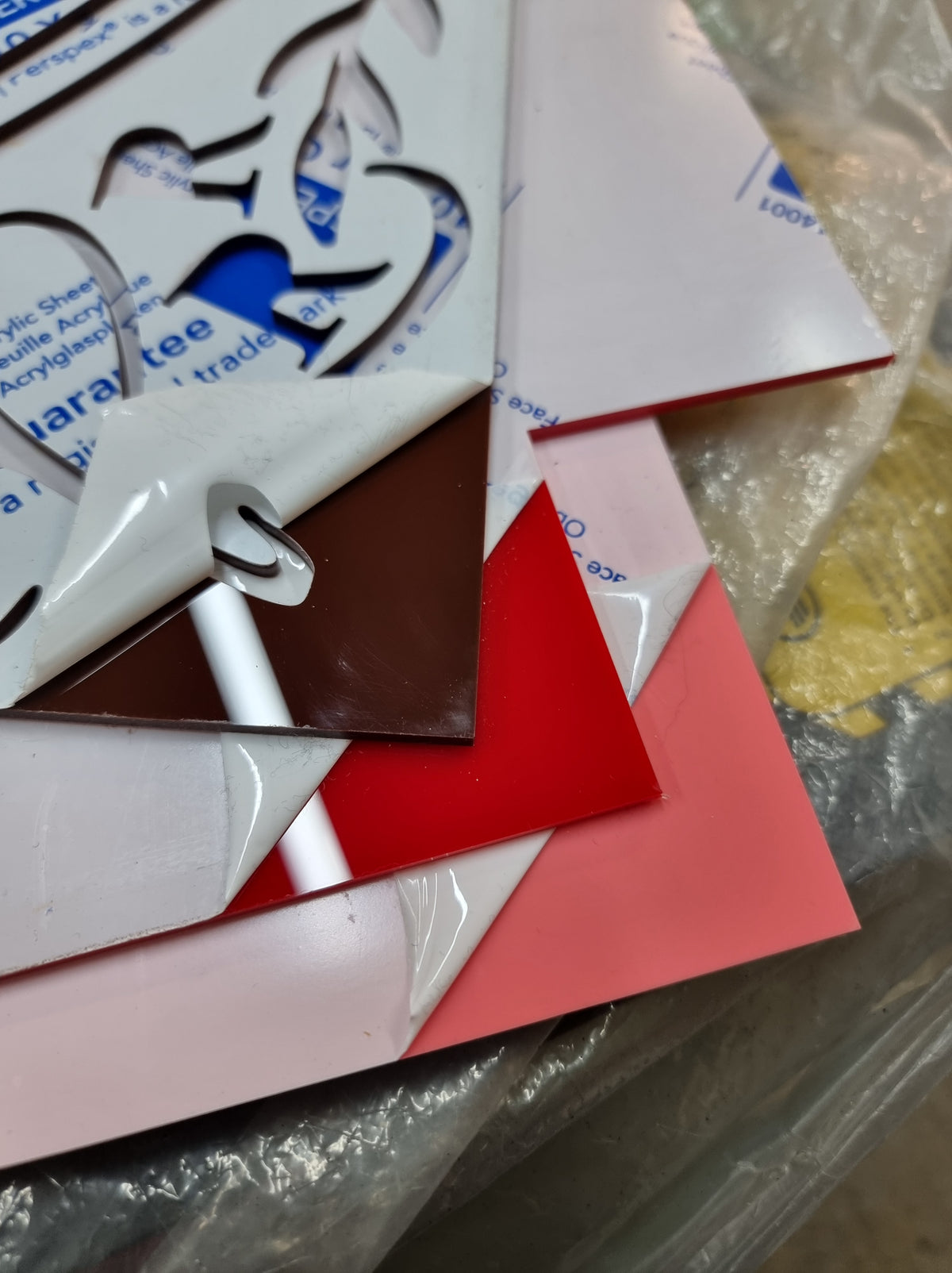 Custom Order - baked by kanyen - Coral + Brown + Red - 70cm wide - Double Sided Tape