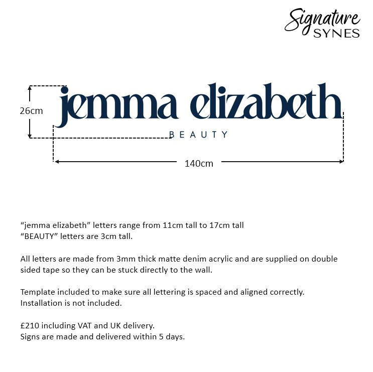 Custom Order - jemma elizabeth - matte denim - 140cm wide - Double Sided Tape