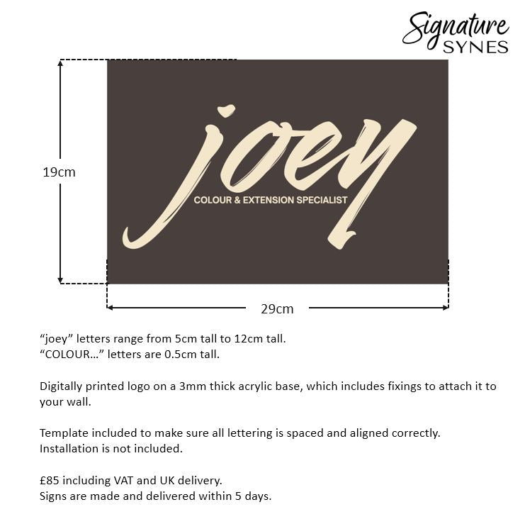 Custom Order - joey - desert beige - SIGN PACKAGE