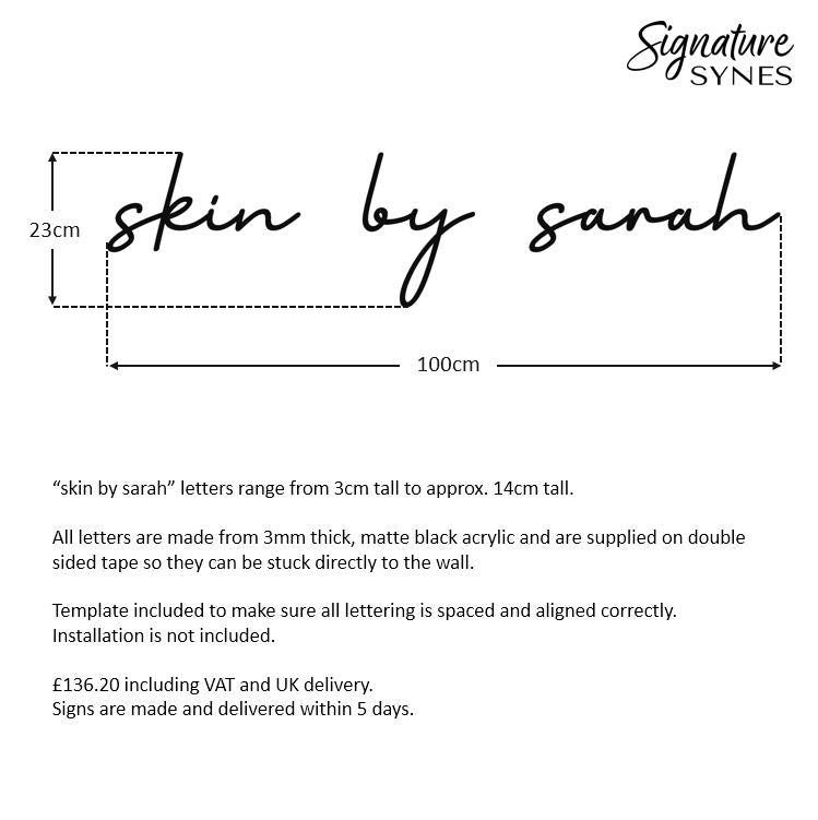 Custom Order - skin by sarah - Matte black - 100cm wide - Double Sided Tape