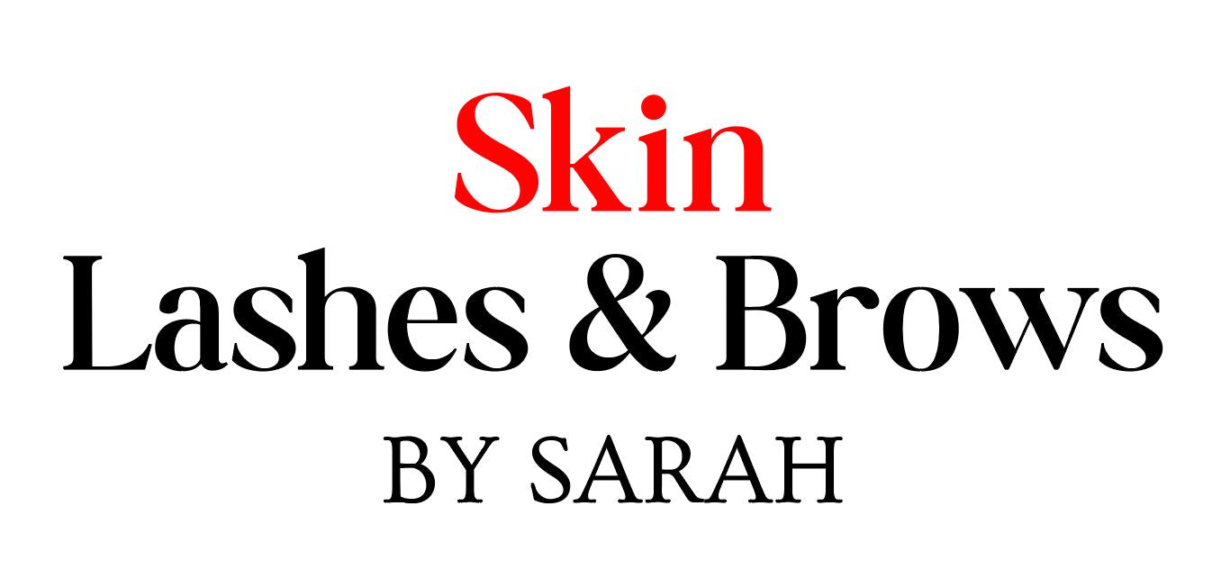 REPLACEMENTS - Skin Lashes & Brows -  GLOSS BLACK LETTERS "Skin" SHOWN IN RED ONLY + TEMPLATE